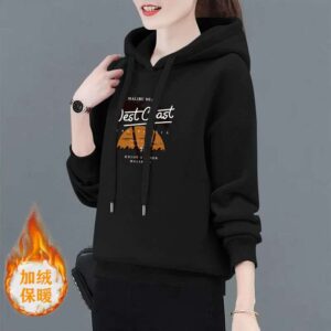 Black Sunset Graphic Fleece Hoodie