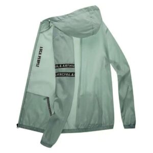 Lightweight Mist Grey Windbreaker